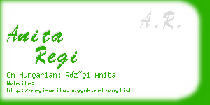 anita regi business card